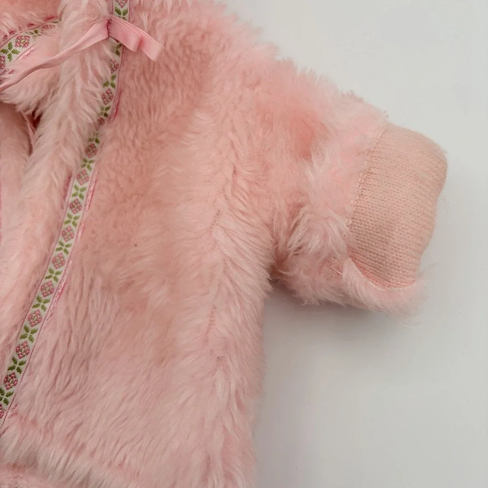 CPK American Girl Vintage doll Fur Pink Cute Jacket For 16-18‎ inch